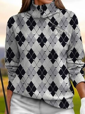ACEGOLFS Golf Shirt Womens XL UPF 50 Long Sleeve Athletic Pullover